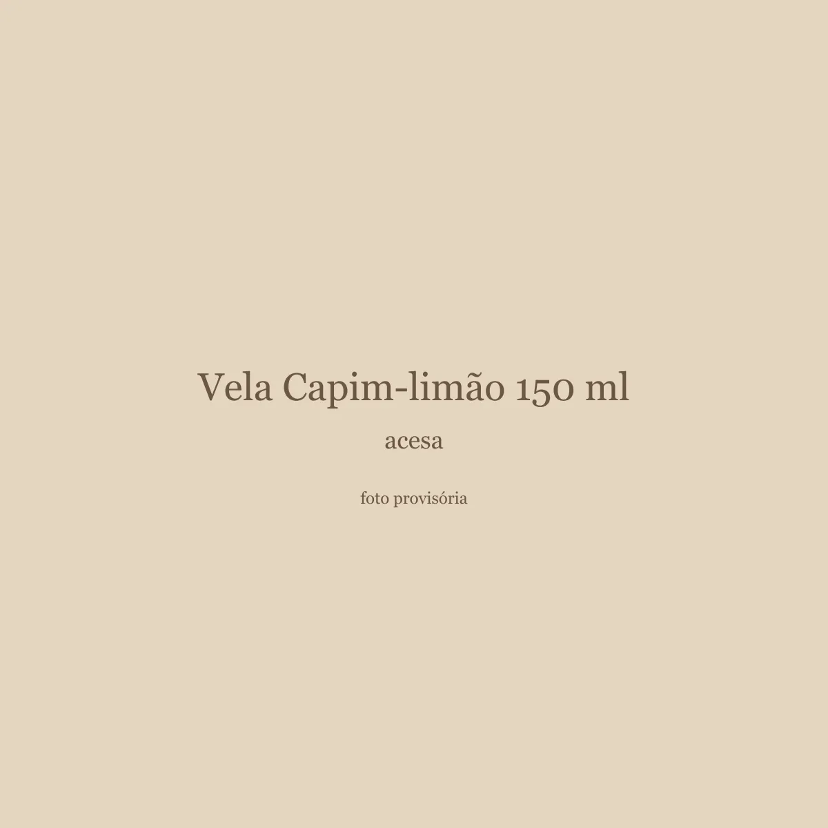 Vela Capim-limão 150 ml, acesa