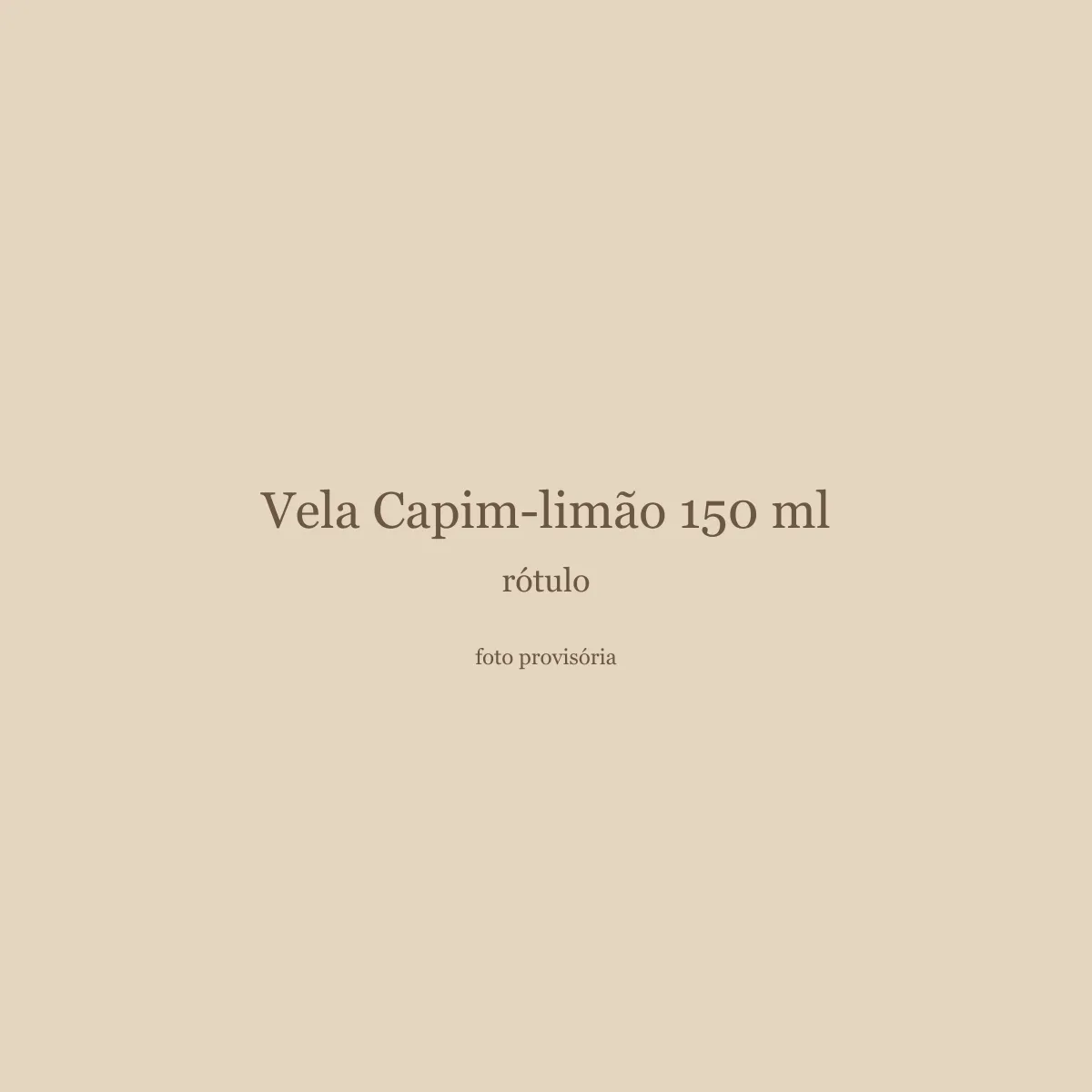 Vela Capim-limão 150 ml, rótulo